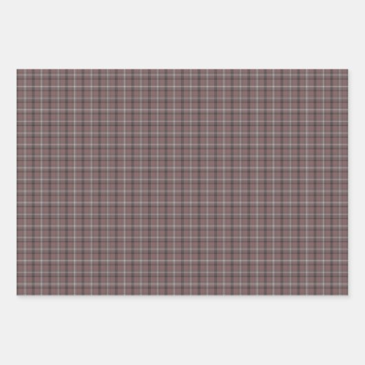 Pink Brown Plaid Classic Pattern Inpakpapier Vel (Voorkant)