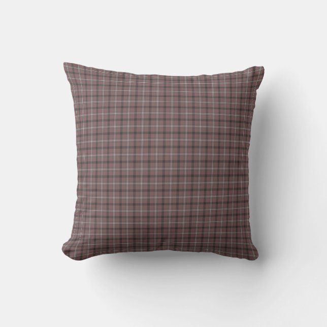 Pink Brown Plaid Classic Pattern Kussen (Voorkant)