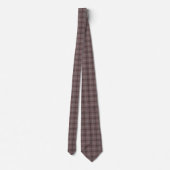 Pink Brown Plaid Classic Pattern Neck Tie Stropdas (Achterkant)