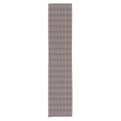 Pink Brown Plaid Classic Pattern Table Runner Korte Tafelloper (Voorkant)