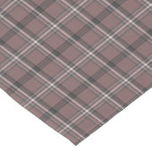 Pink Brown Plaid Classic Pattern Table Runner Korte Tafelloper (Hoek)