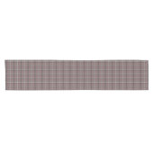 Pink Brown Plaid Classic Pattern Table Runner Korte Tafelloper (Horizontaal)