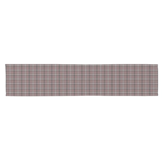 Pink Brown Plaid Classic Pattern Table Runner Korte Tafelloper (Horizontaal)
