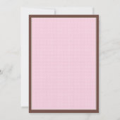 Pink Brown Polka Dot Bat Mitzvah Uitnodiging (Achterkant)
