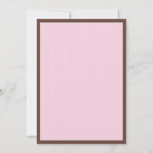 Pink Brown Polka Dot Bat Mitzvah Uitnodiging (Achterkant)