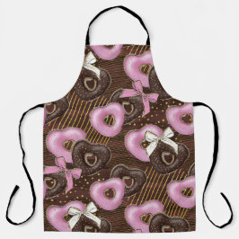 PINK & BROWN VALENTIJNSDAG HEART DONUTS SCHORT