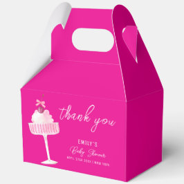 Pink Brunch Bubbly Cherry Champagne Baby shower Bedankdoosjes