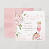 PINK Brunch en Bubbly Pumpkin Vrijgezellenfeest Kaart (Voorkant / Achterkant)