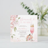 PINK Brunch en Bubbly Pumpkin Vrijgezellenfeest Kaart (Staand voorkant)