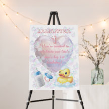 Pink Bubble Duck Birthday Display