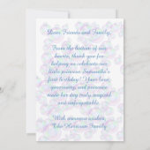 Pink Bubble Duck Thank You Bedankkaart (Achterkant)