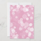PINK BUBBLE FLORAL BABY SHOWER INVITATION KAART (Achterkant)
