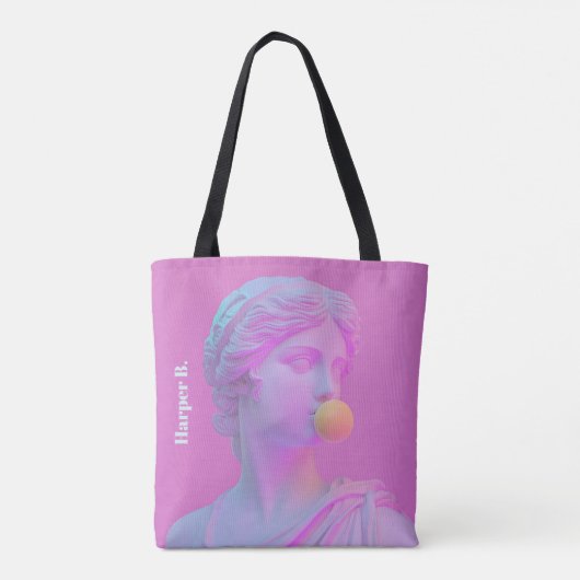 Pink Bubble Gum Pop Venus Tote Bag (Achterkant)