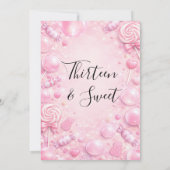 Pink Bubblegum Dream Candy Birthday Celebration   Kaart (Achterkant)
