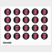 Pink Bubblegum Graphic Ronde Sticker (Vel)