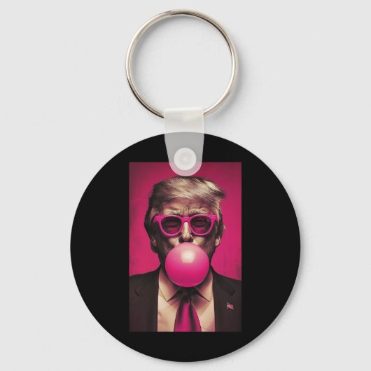 Pink Bubblegum Graphic Sleutelhanger (Voorkant)