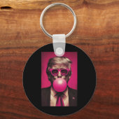 Pink Bubblegum Graphic Sleutelhanger (Voorkant)
