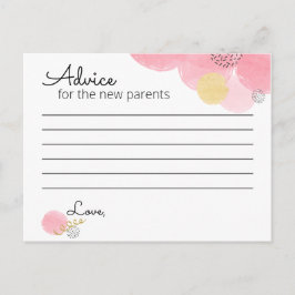 Pink Bubbles Baby shower - Advies Kaart
