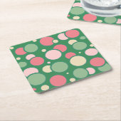 Pink Bubbles Coaster Kartonnen Onderzetters (Schuin)