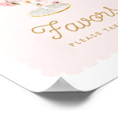 Pink Bubbly Vrijgezellenfeest Favors Poster (Hoek)
