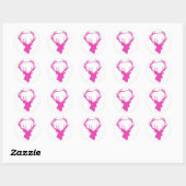 Pink Buck Ronde Sticker (Vel)
