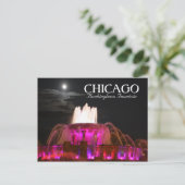 Pink Buckingham Fountain Chicago Briefkaart (Staand voorkant)