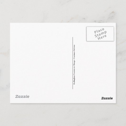 Pink Buckingham Fountain Chicago Briefkaart (Achterkant)