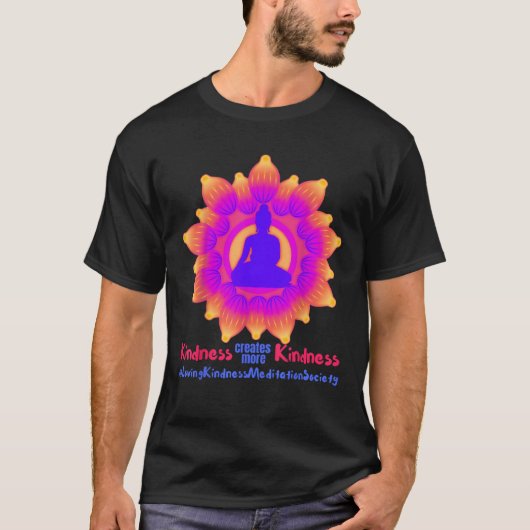 Pink Buddha Mandala Metta Mindful Loving Kindness  T-shirt (Voorkant)