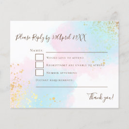 Pink budget Blauwgroen met Gold Confetti Wedding R