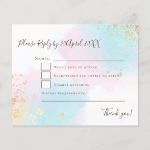 Pink budget Blauwgroen met Gold Confetti Wedding R