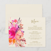 Pink budget Waterverf Floral Aangepast bruiloft Me (Voorkant / Achterkant)