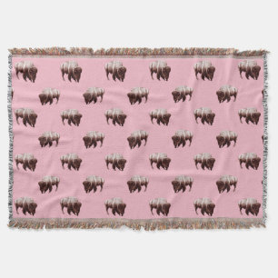 Pink Buffalo Herd Deken