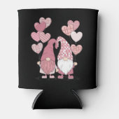 Pink Buffalo Plaid Heart Gnomes Valentijnsdag Blikjeskoeler (Voorkant)