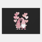 Pink Buffalo Plaid Heart Gnomes Valentijnsdag Inpakpapier Vel (Voorkant)