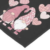 Pink Buffalo Plaid Heart Gnomes Valentijnsdag Korte Tafelloper (Hoek)