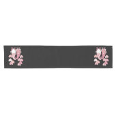 Pink Buffalo Plaid Heart Gnomes Valentijnsdag Korte Tafelloper (Horizontaal)