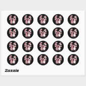 Pink Buffalo Plaid Heart Gnomes Valentijnsdag Ronde Sticker (Vel)
