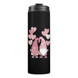 Pink Buffalo Plaid Heart Gnomes Valentijnsdag Thermosbeker