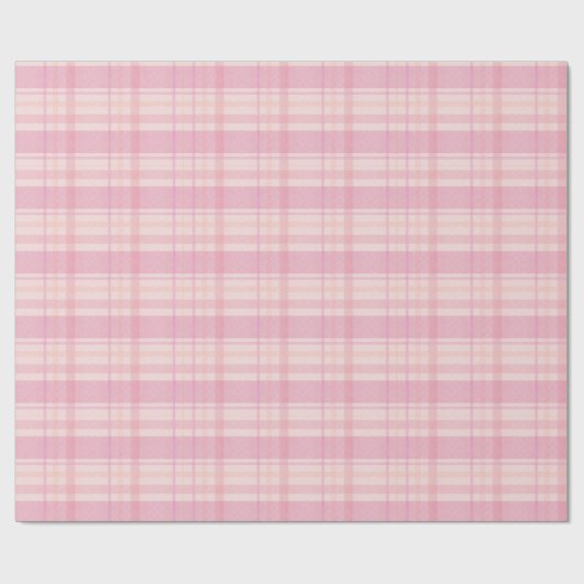 Pink Buffalo plaid kerst Cadeaupapier (Vlak)