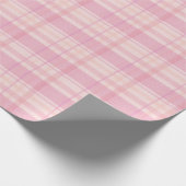 Pink Buffalo plaid kerst Cadeaupapier (Hoek)