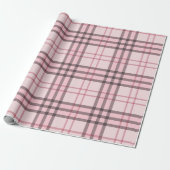 Pink Buffalo Play Gingham Cadeaupapier (Uitgerold)