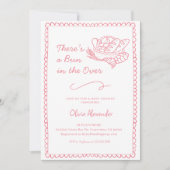 Pink Bun in the Oven Baby Shower Kaart (Voorkant)