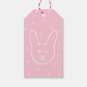 Pink Bunny Baby shower Favor Gift Labels Cadeaulabel (Achterkant)