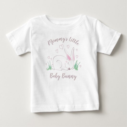 Pink Bunny Baby shower Woodland Waterverf (Voorkant)