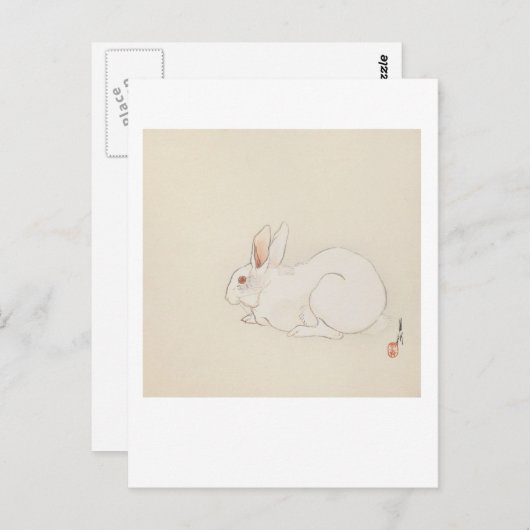 Pink Bunny Briefkaart (Voorkant / Achterkant)