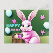 Pink Bunny Briefkaart (Voorkant)