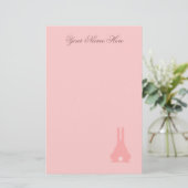 Pink Bunny Briefpapier (Staand voorkant)