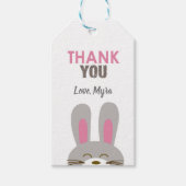 Pink Bunny Gift Label Cadeaulabel (Voorkant)