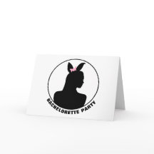 Pink Bunny Girl Bachelorette Party Uitnodiging