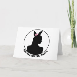 Pink Bunny Girl Bachelorette Party Uitnodiging